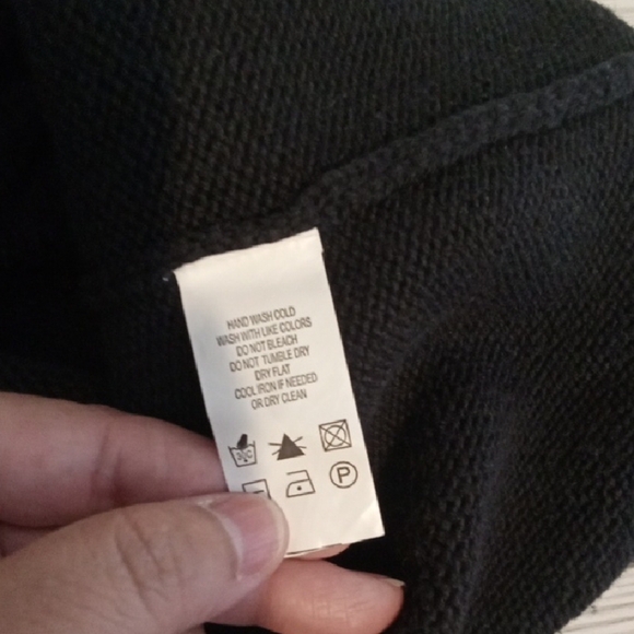 Carbon 2 Colbalt serendipity Black Vneck Sweater Cashmere Blend Mens Small - Picture 5 of 6